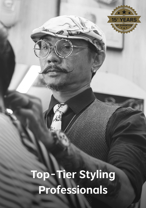 Men's Hair System with Low Fade Cut Hairstyle