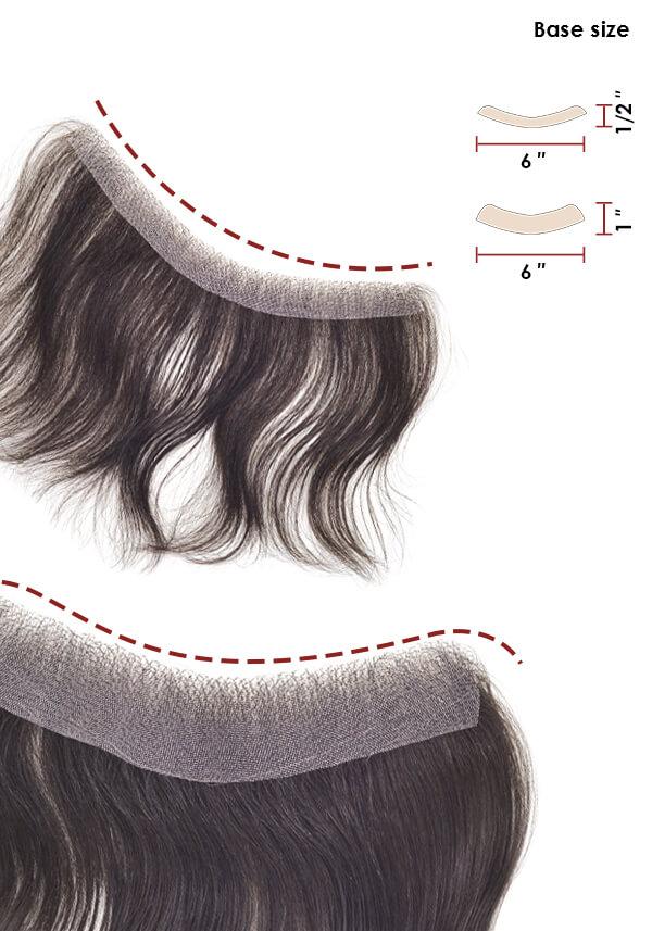 Men's Frontal Hairpiece with Super Fine Welded Mono