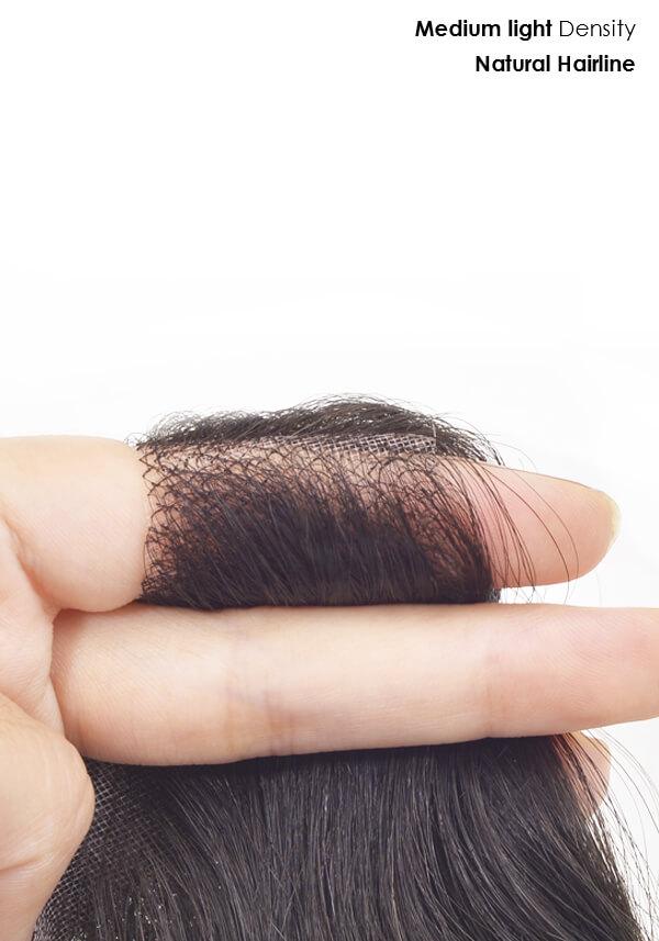 Men's Frontal Hairpiece with Super Fine Welded Mono