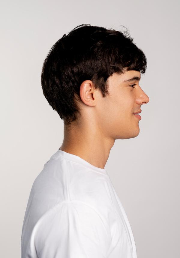 Mens hair system look