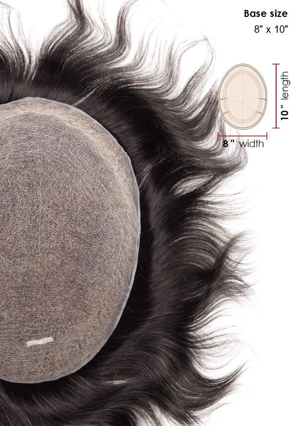  Lace hair system with medium density