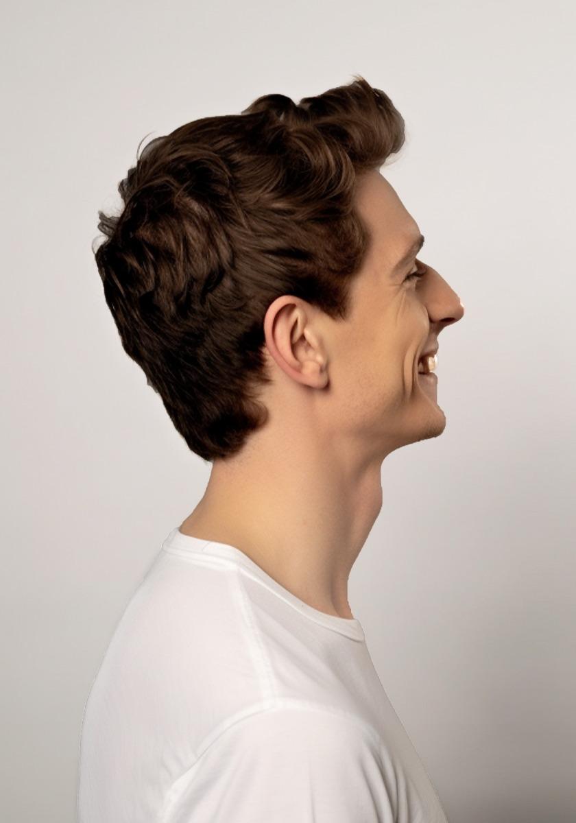 mens hair system look
