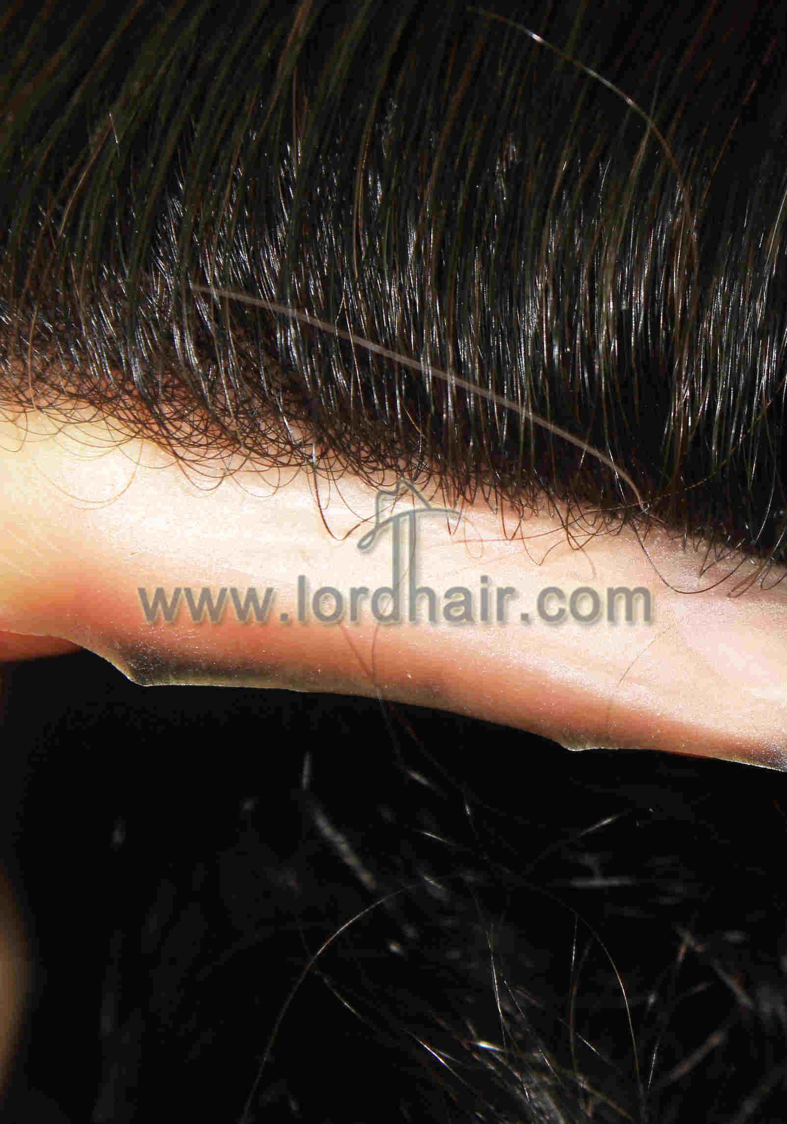 Ultra thin skin knotted hair stock toupee