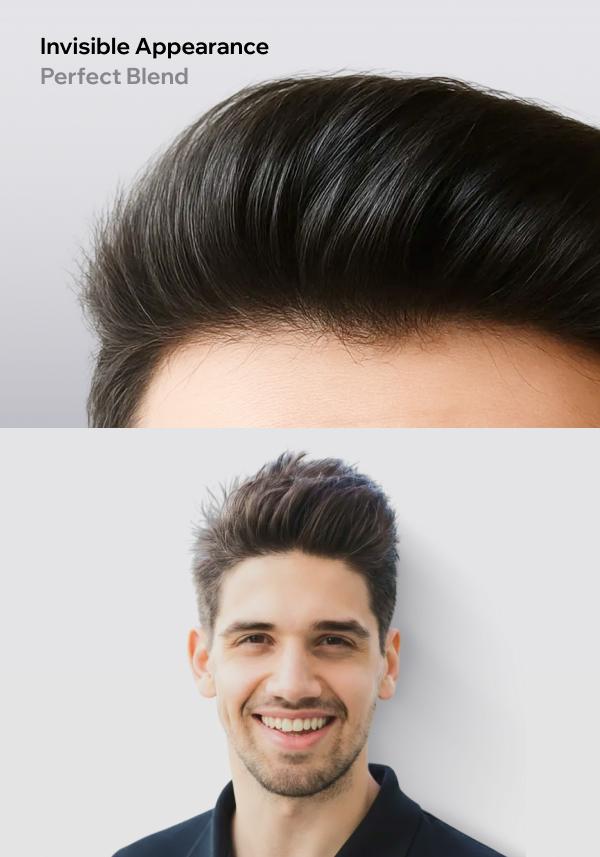 Neo | Multi-Size Men's Hair Replacement Units with Natural Lace Front and Skin Perimeter - Most Versatile