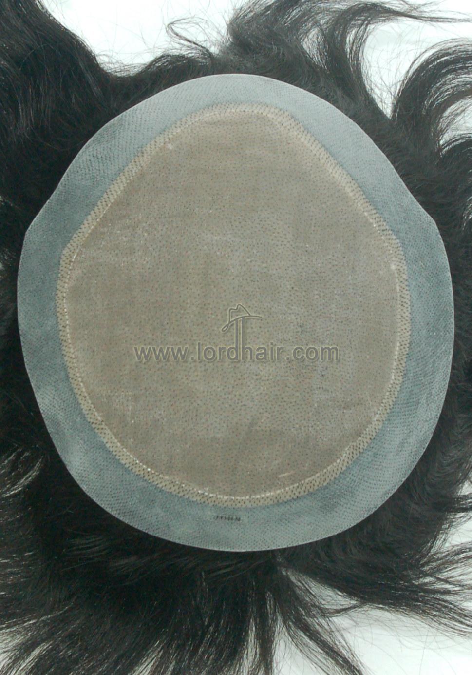 Sleek 100% Indian Human Hair Super Fine Mono with Thin Skin Toupee for Men