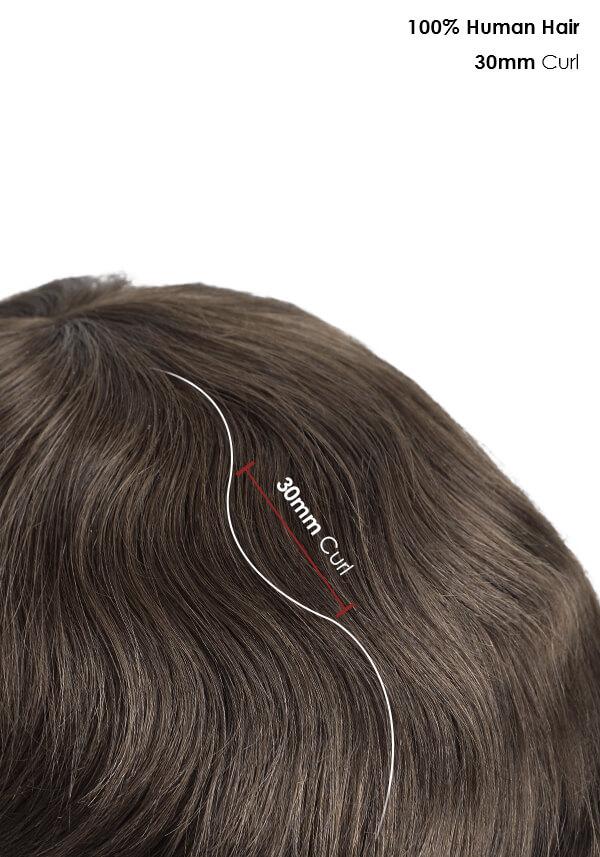  French lace front with poly side and back stock hairpiece