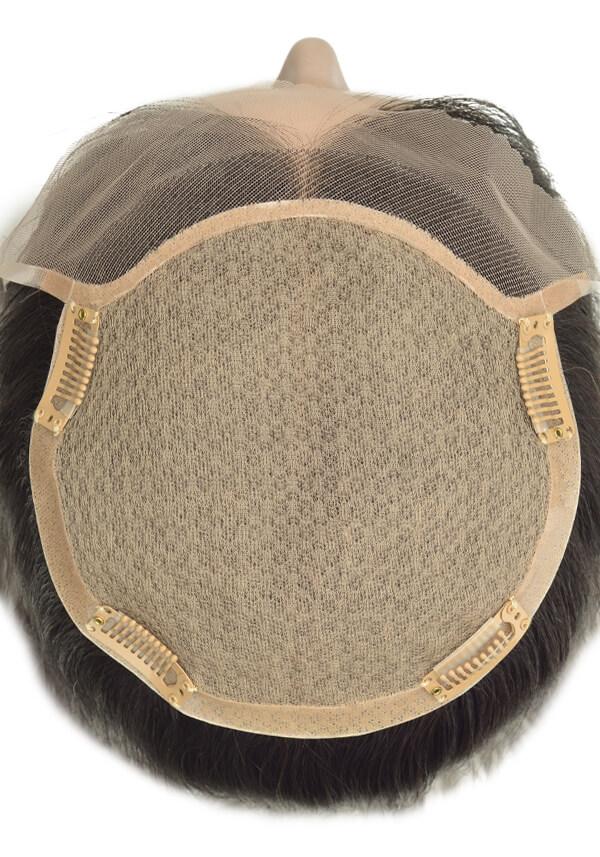 Lace front silk topper