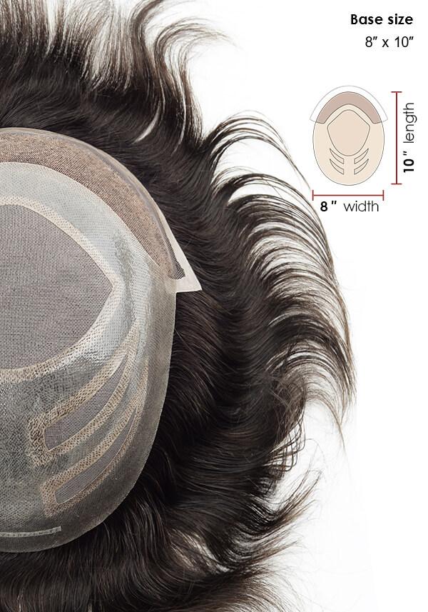  Fine Mono with Thin Skin and Lace Front Stock Hair System
