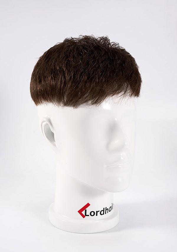 Hair System with Short Messy Hairstyle
