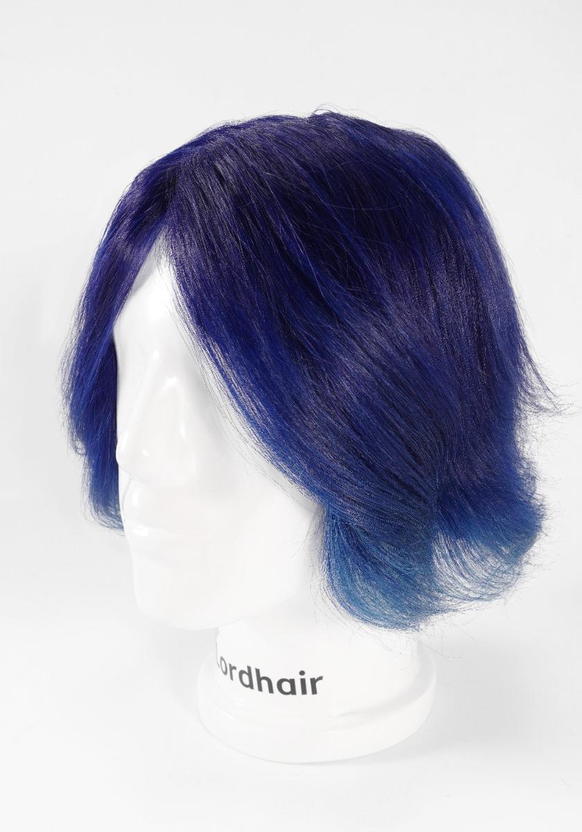 Midnight Blue Thin Skin Halloween Hair System