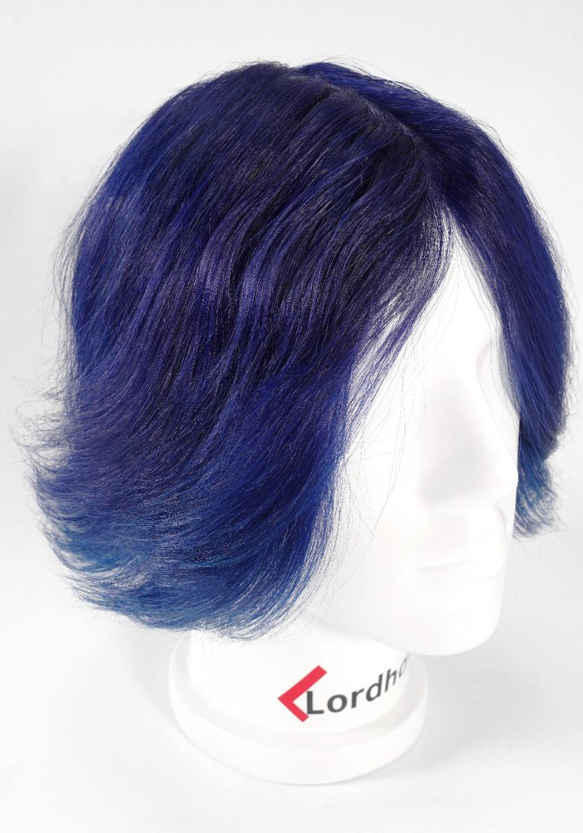 Midnight Blue Thin Skin Halloween Hair System