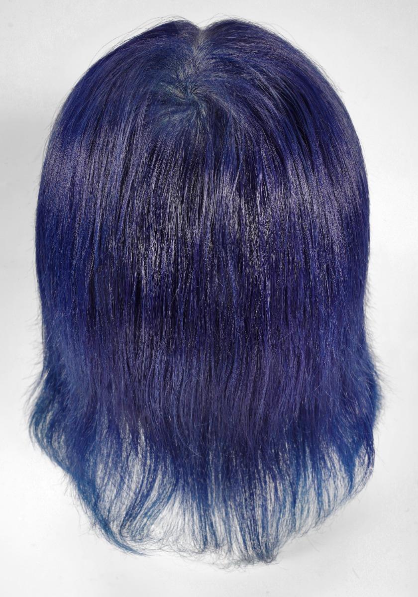 Midnight Blue Thin Skin Halloween Hair System