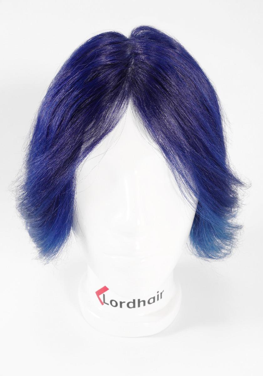 Midnight Blue Thin Skin Halloween Hair System