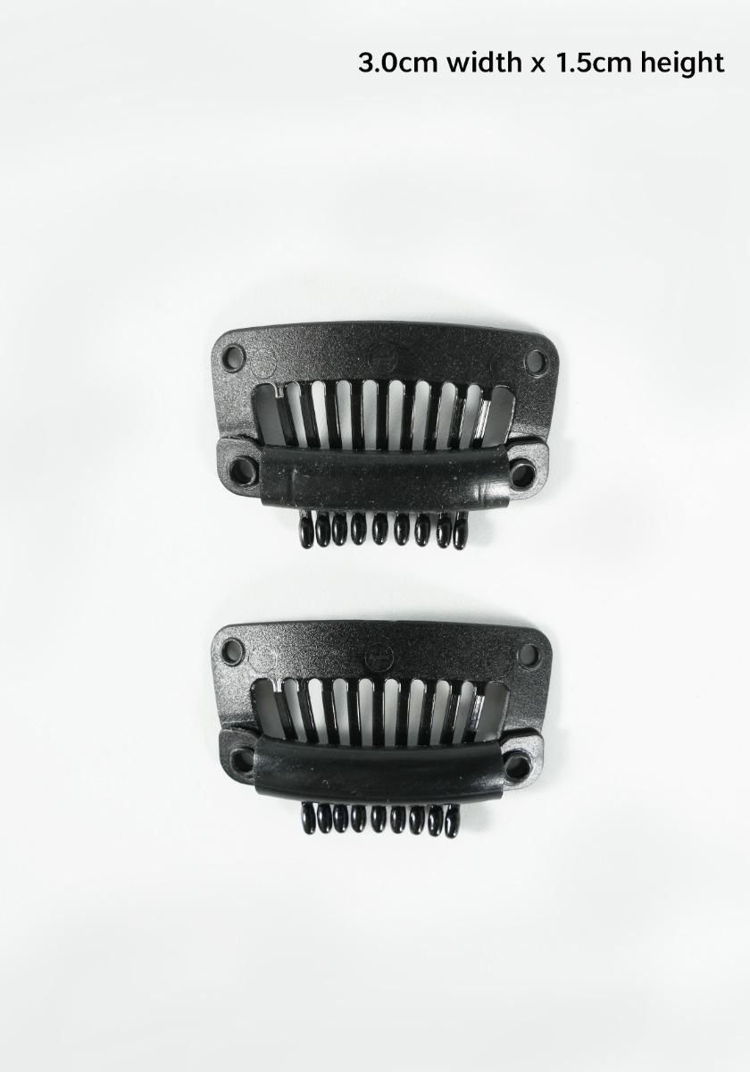Plastic clips for hair system