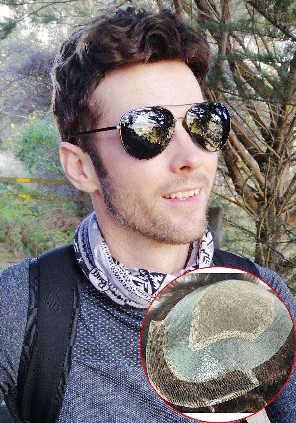 Mono with Skin hairpiece for men