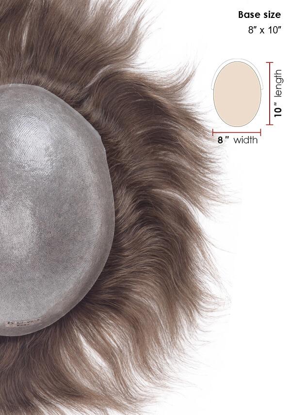 Skin hairpiece with remy hair