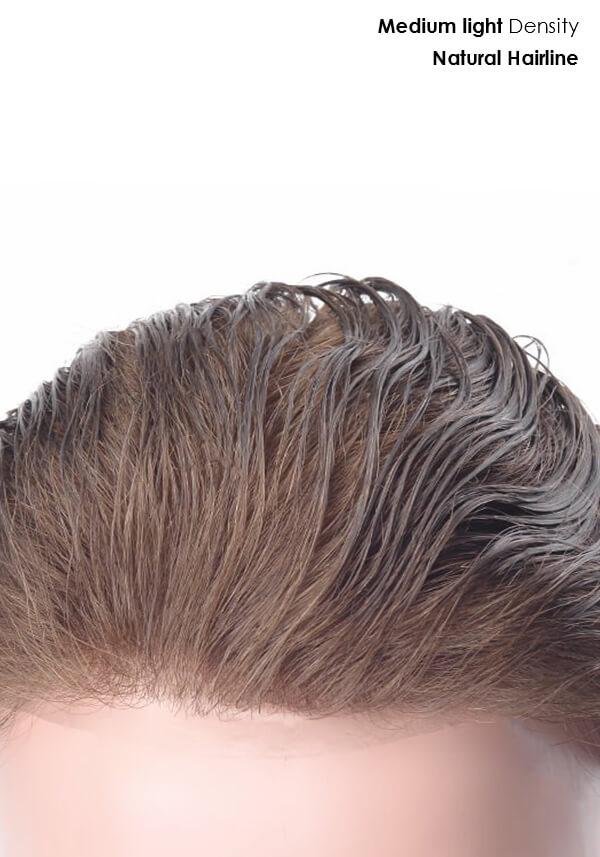 Skin hairpiece with remy hair