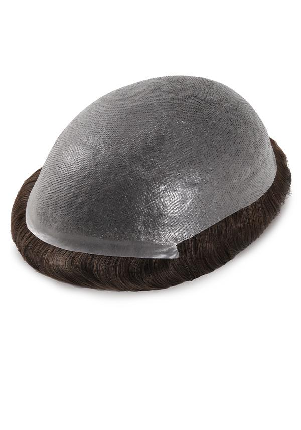 Skin hairpiece with remy hair