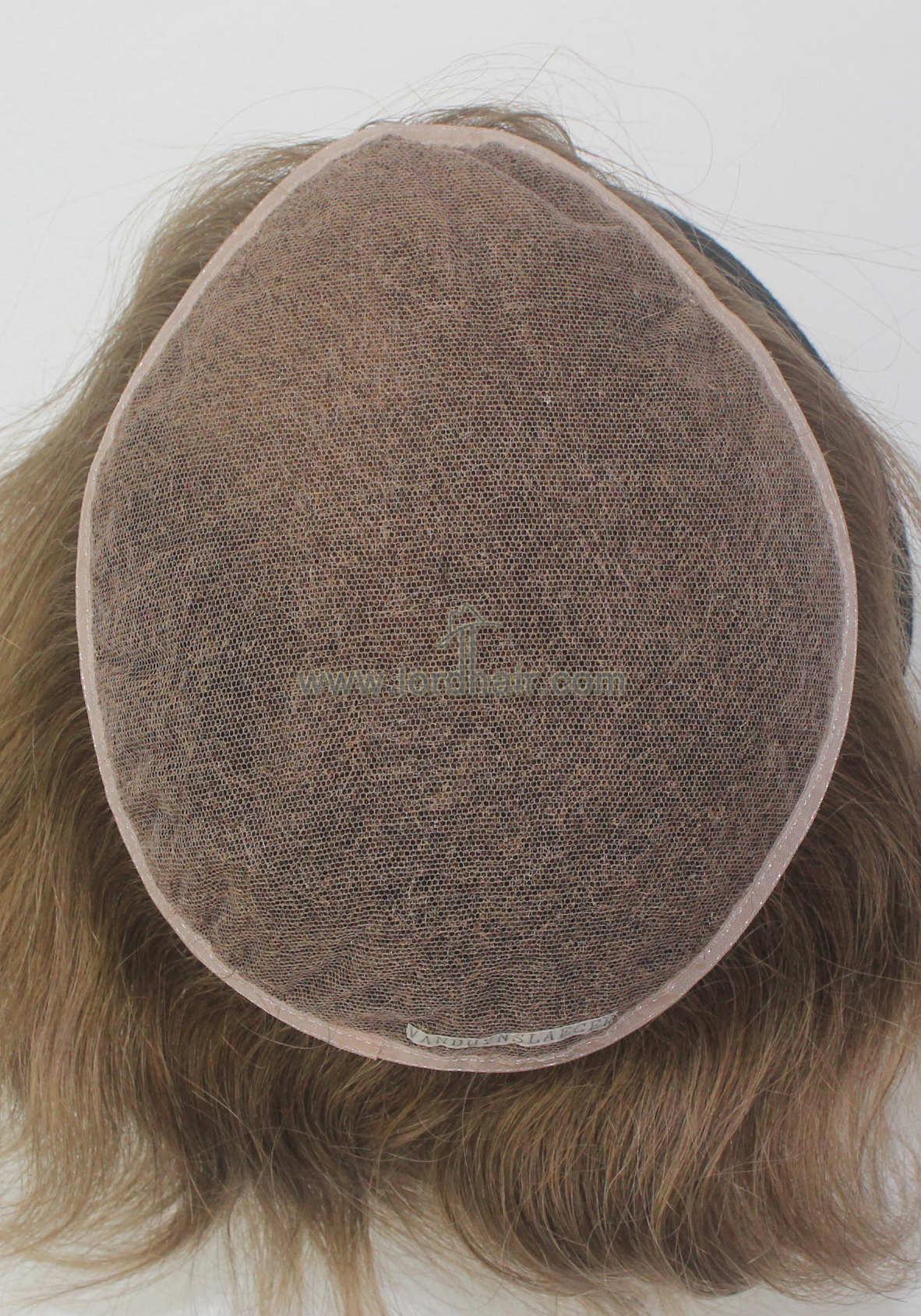 YJ1025: French lace with Ribbon Edge Indian Human Hair System