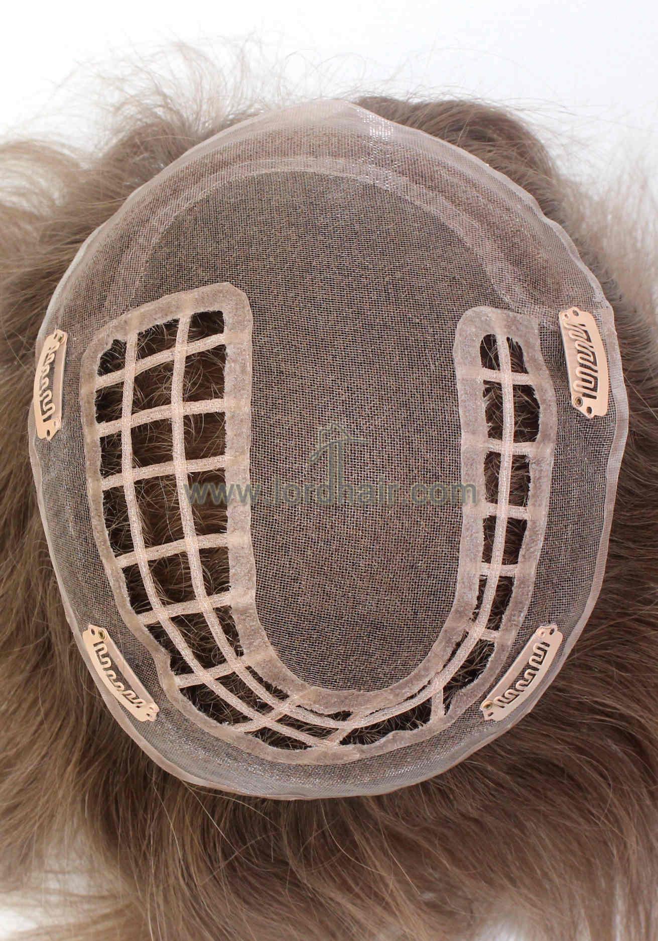 YJ1341: Fine Welded Mono Indian Human Hair Integration for Women