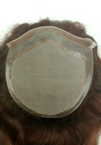 Silk Mono Top Clear Skin Perimeter French Lace Front 100% Human Hair Women Hair System