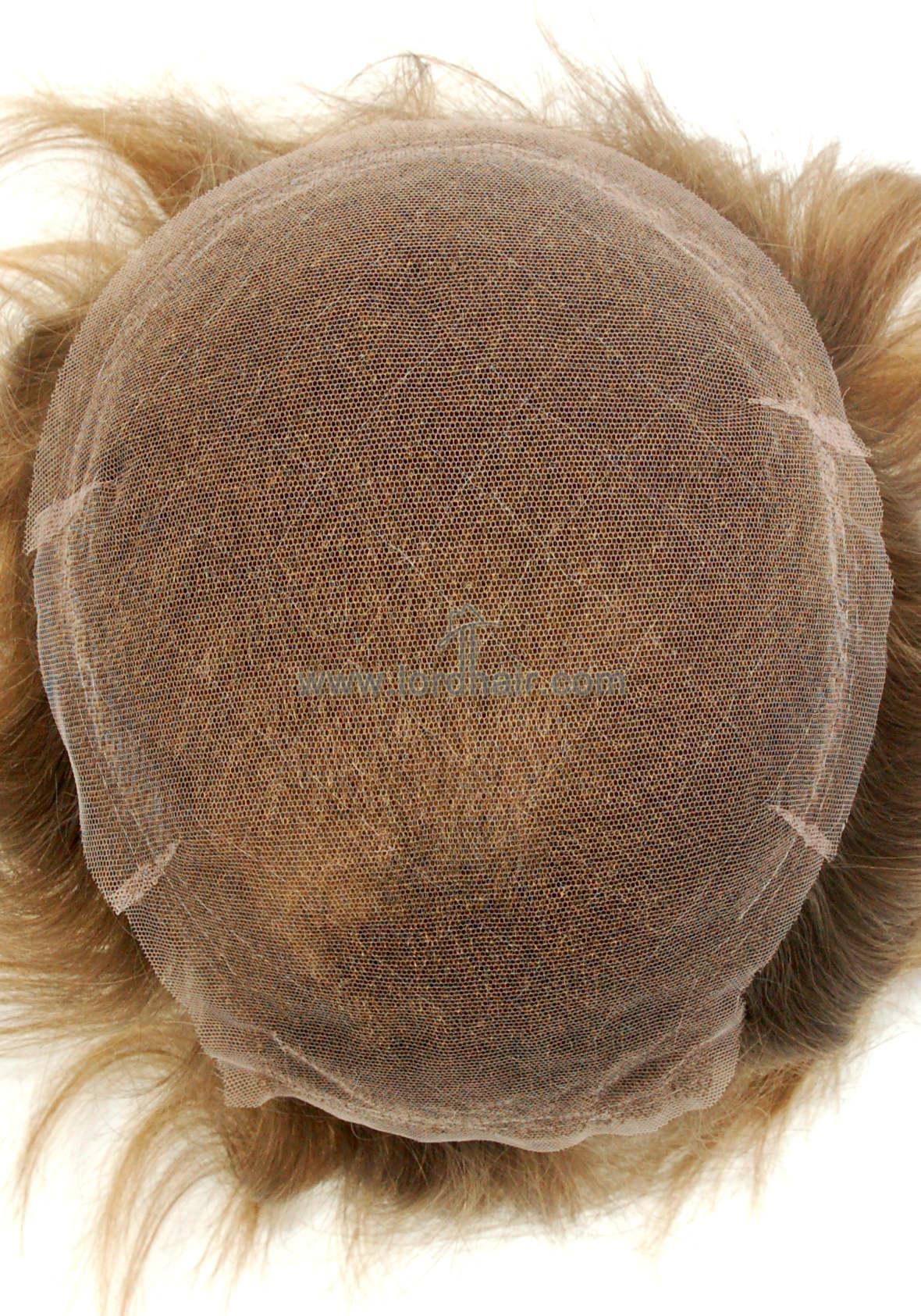 YJ613: Breathable Full French Lace Human Hair Replacement System