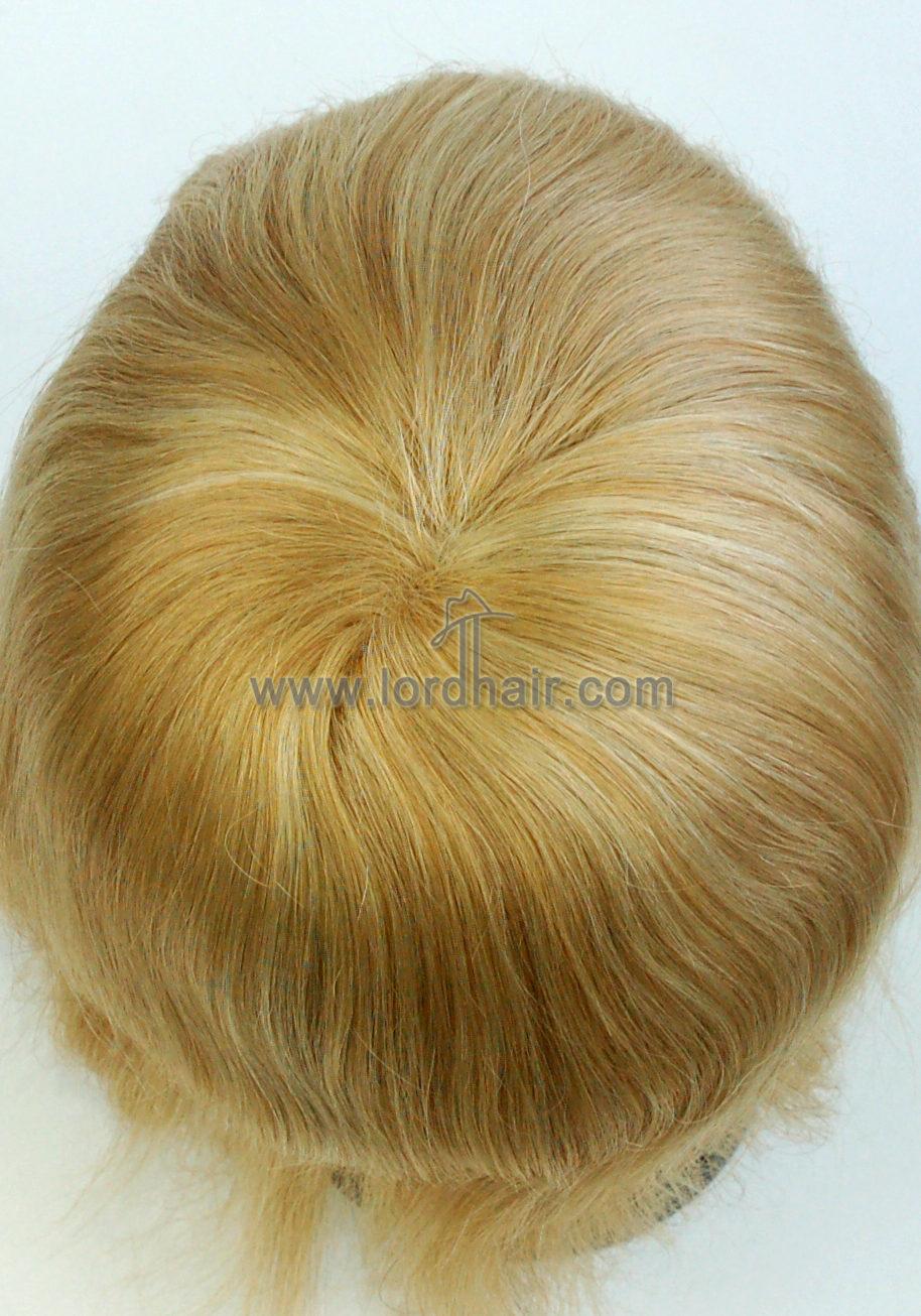 YJ643: Natural Looking Thin Skin Indian Human Hair Replacement System