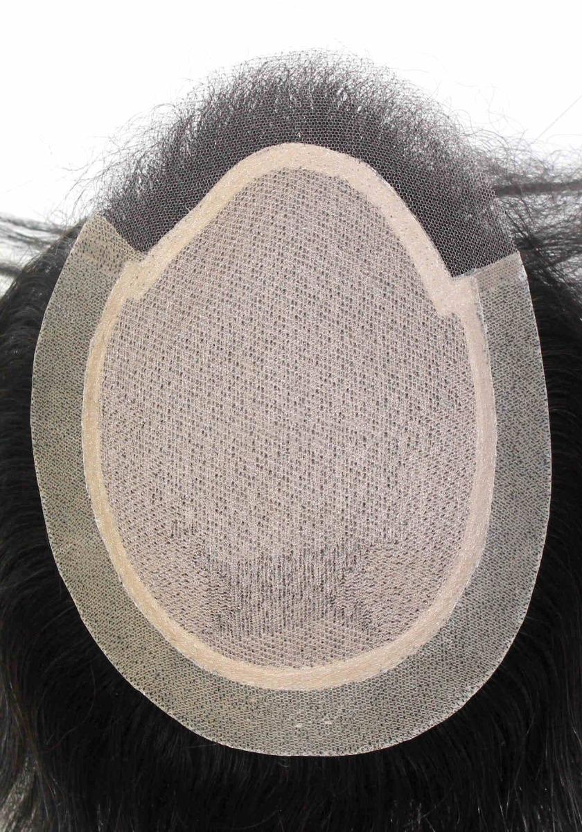 Natural Looking Silk Mono Top Lace Front Indian Human Hair Toupee