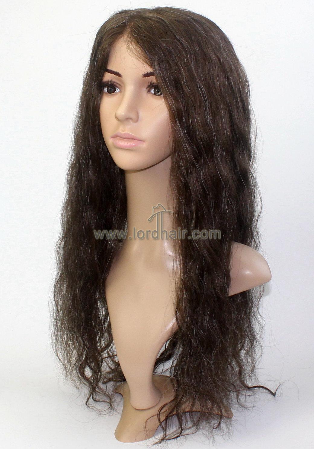 YJ938: Invisible Full French Lace Base Human Hair Replacement System