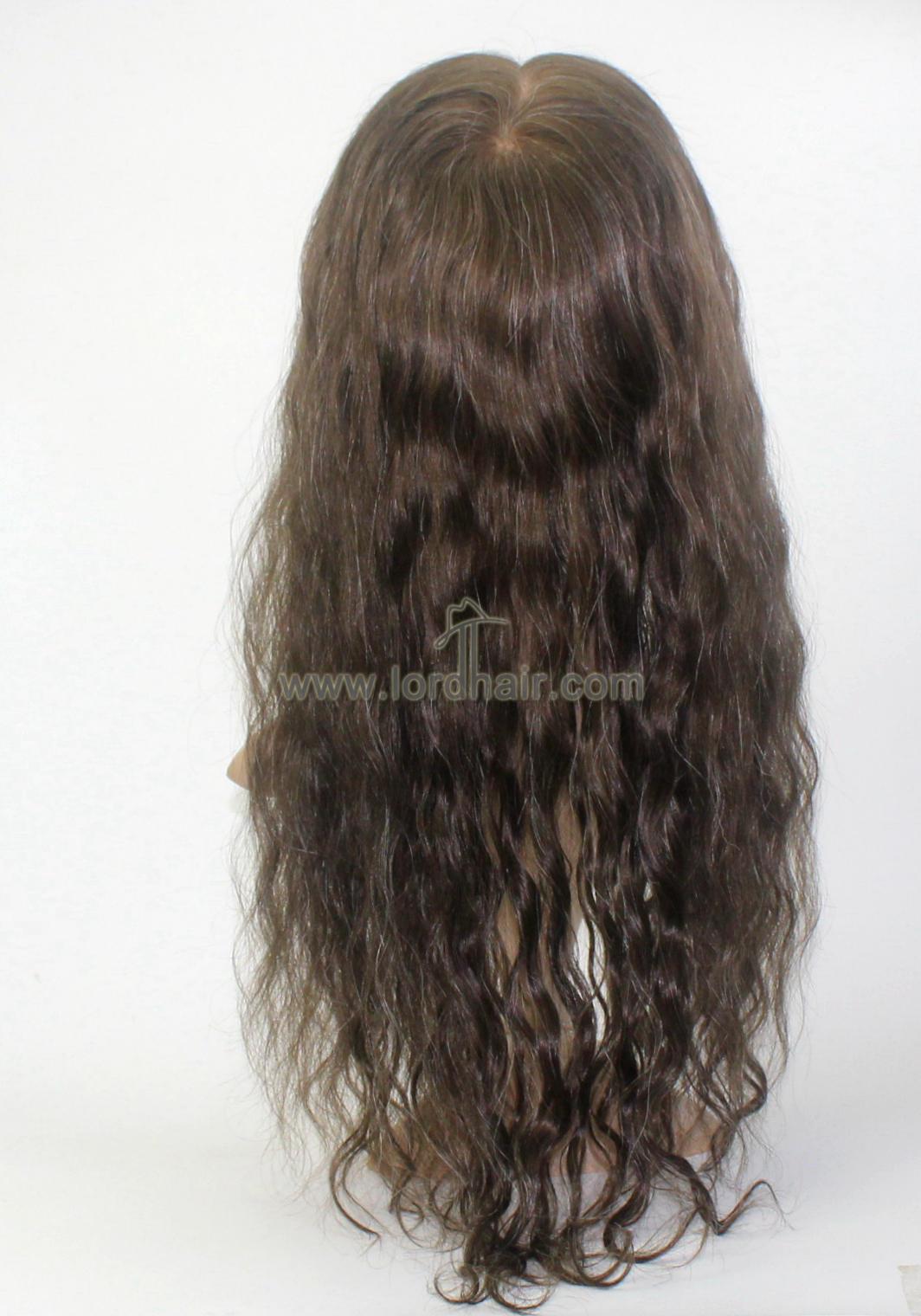 YJ938: Invisible Full French Lace Base Human Hair Replacement System