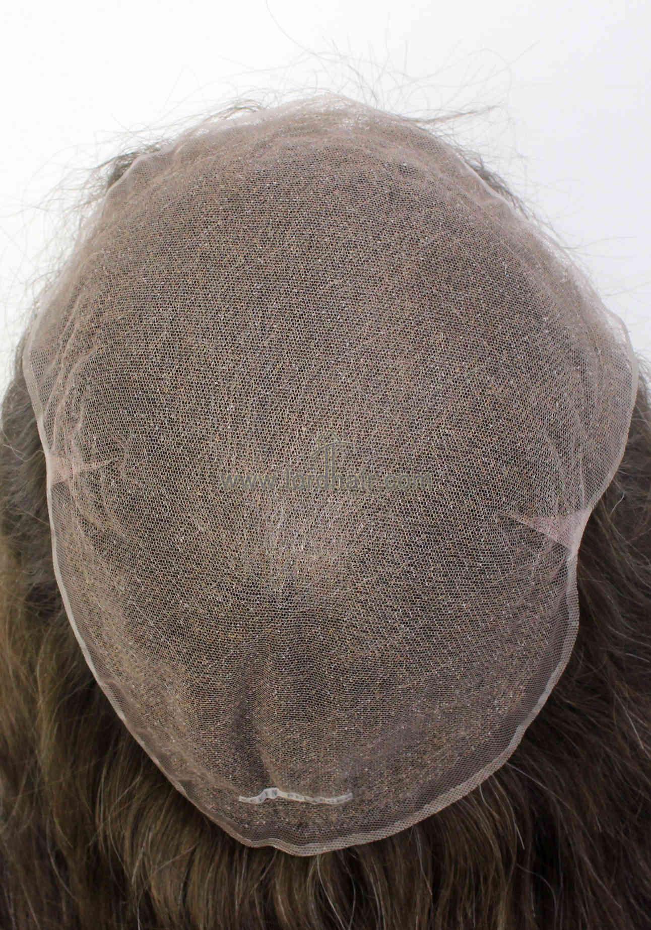 YJ938: Invisible Full French Lace Base Human Hair Replacement System