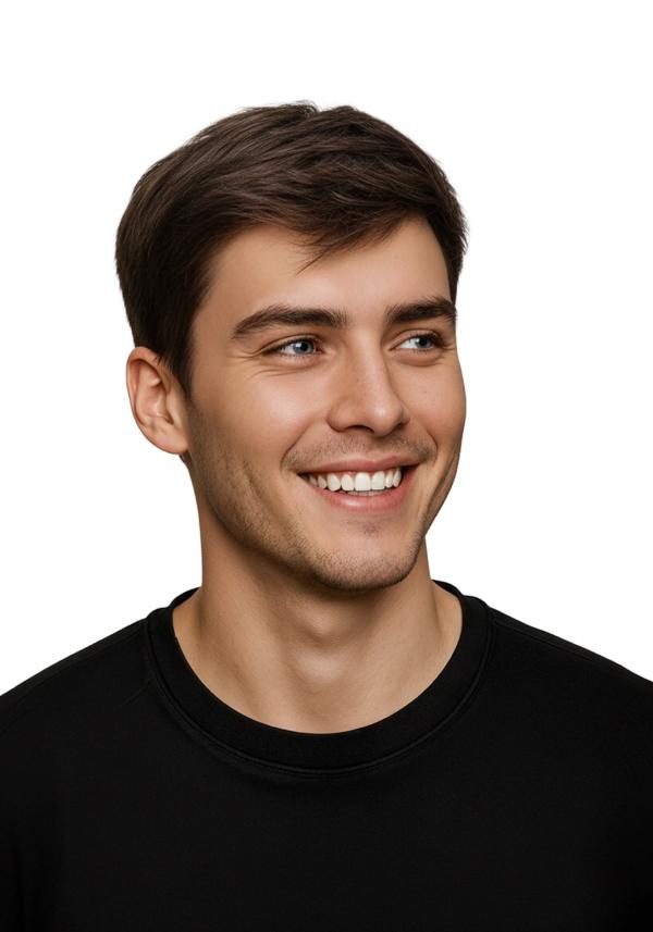 LD0078 | Pre-Cut Men's Hairpiece with Messy Hairstyle