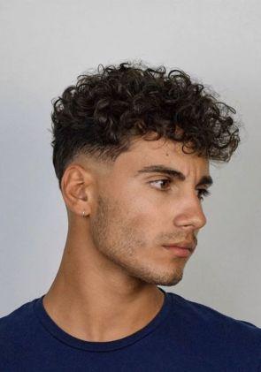 10mm Curl Super Thin Skin Base V-looped Stock Mens Hair Pieces