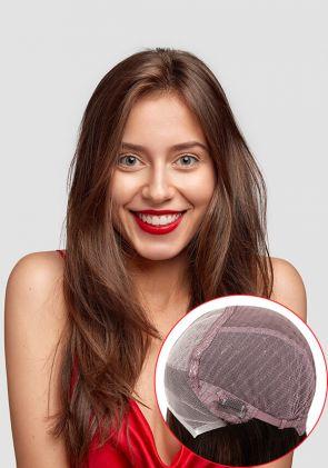  Angela | Stretch Mesh Hair Wig For Women with French Lace Top and Front