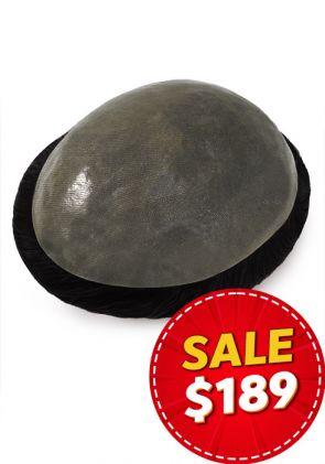 0.14mm Thin Skin Base Chinese Remy Hair Men’s Hairpieces