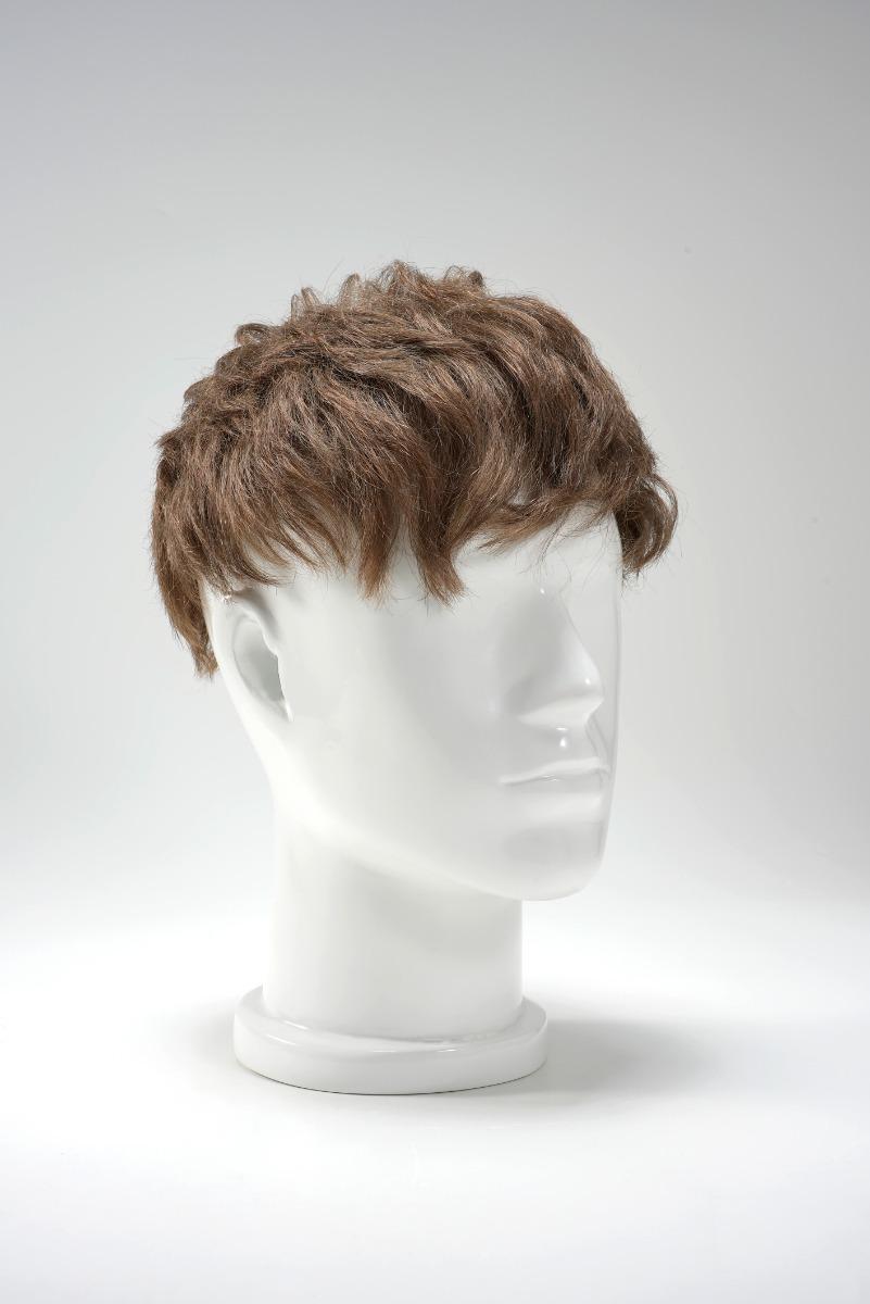 Left side of hair style for wigs for men