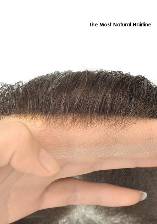 Breathable lace hairpiece for men