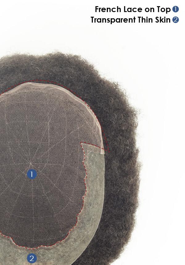 Afro hairpiece for men