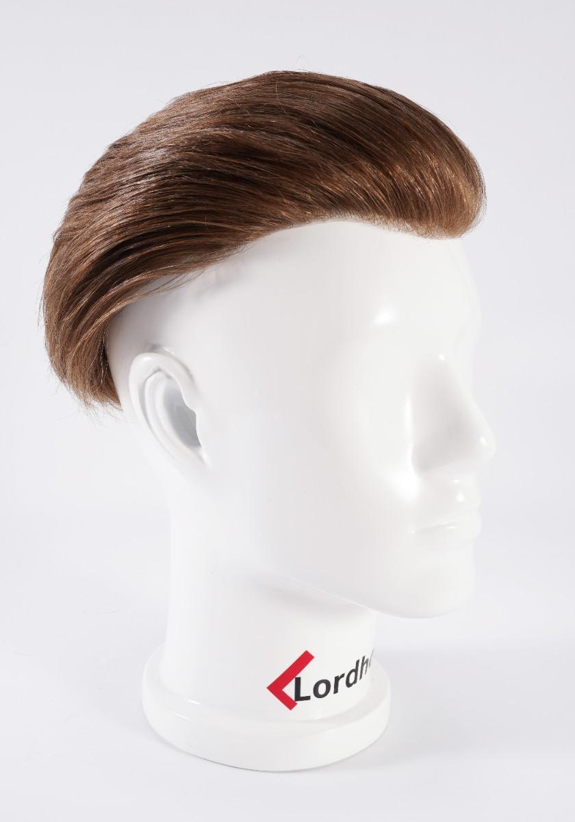 men's hair system with brush back hairstyle 