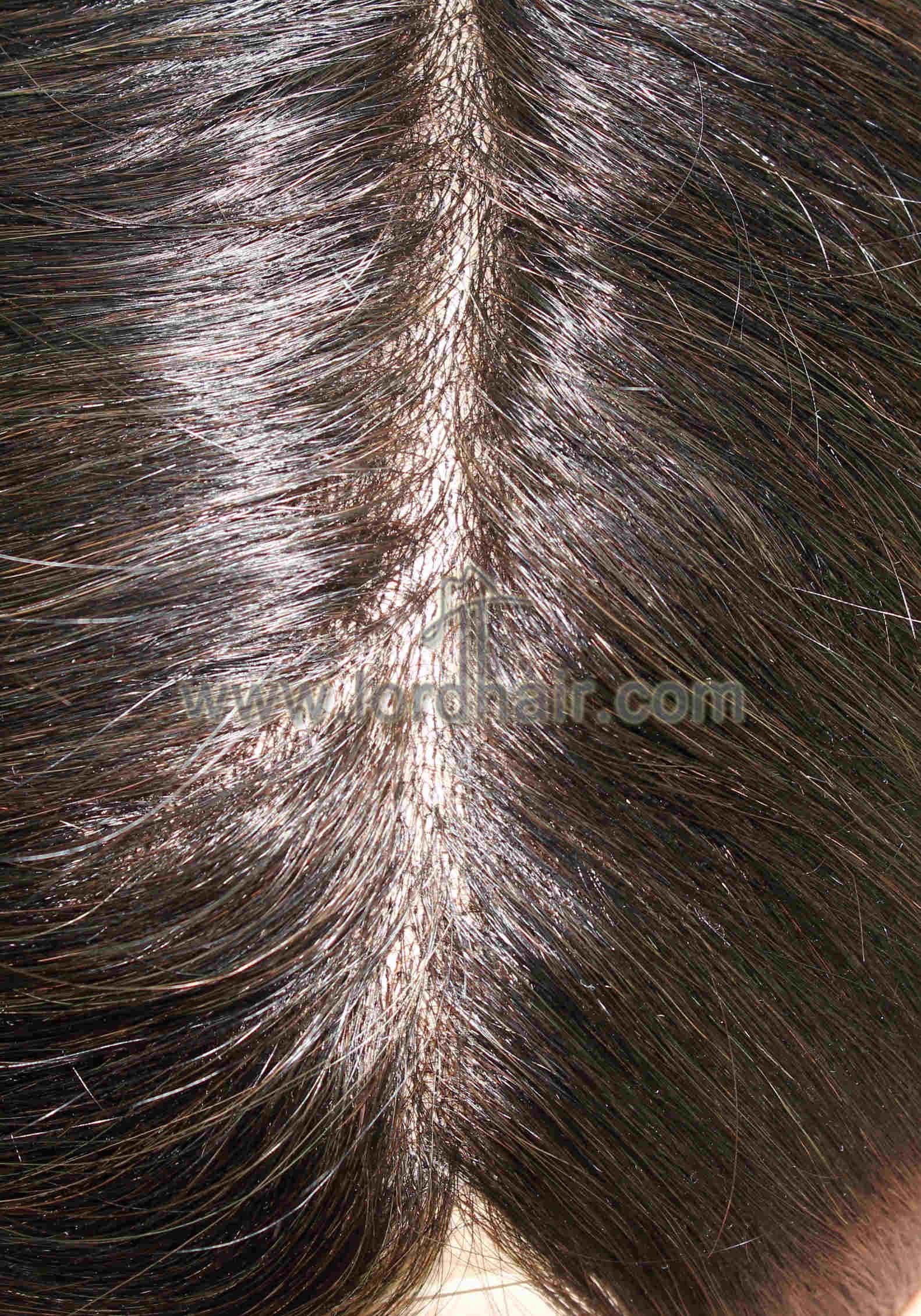 Ultra thin skin knotted hair stock toupee