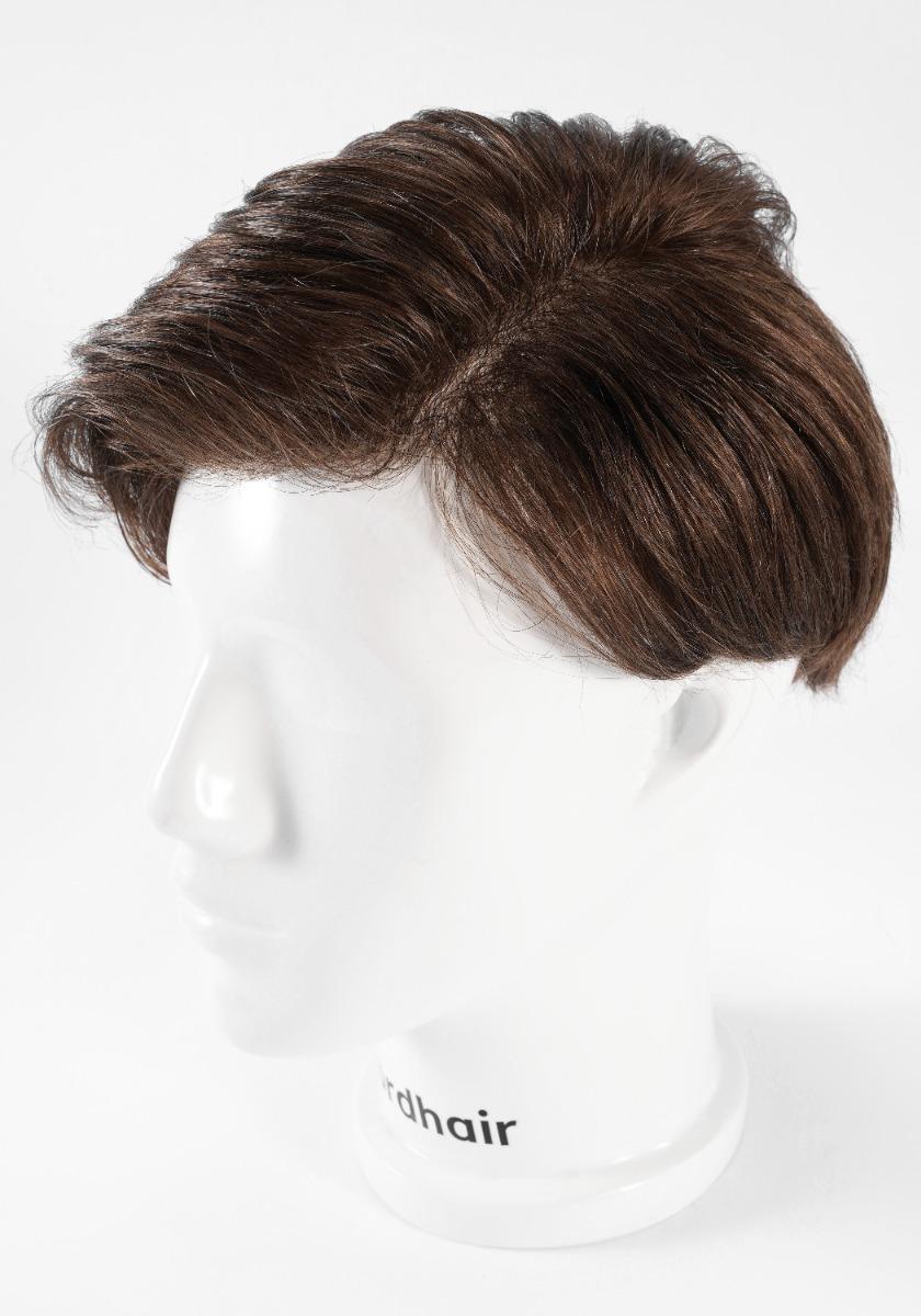 hair system with side part hairstyle