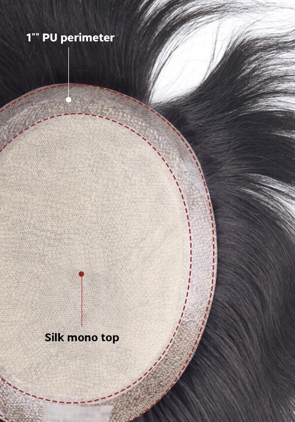 Silk top hairpiece