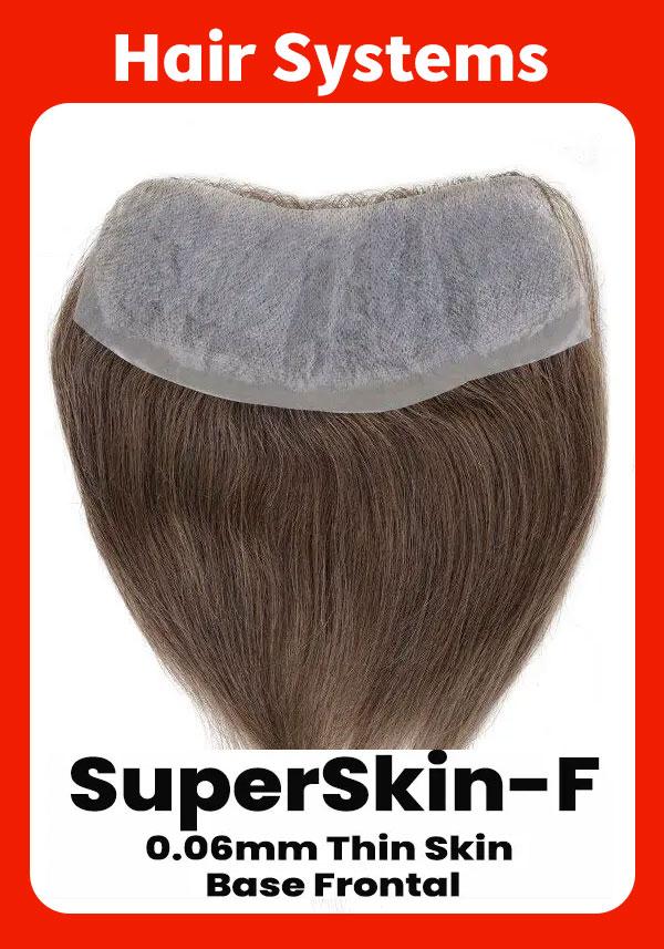 Skin frontal hairpiece for men