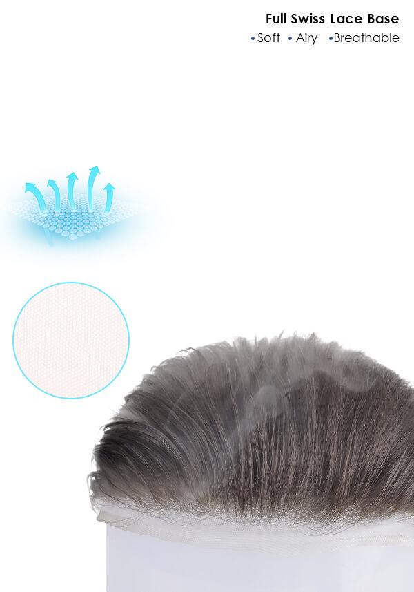 Swiss lace hair system for men