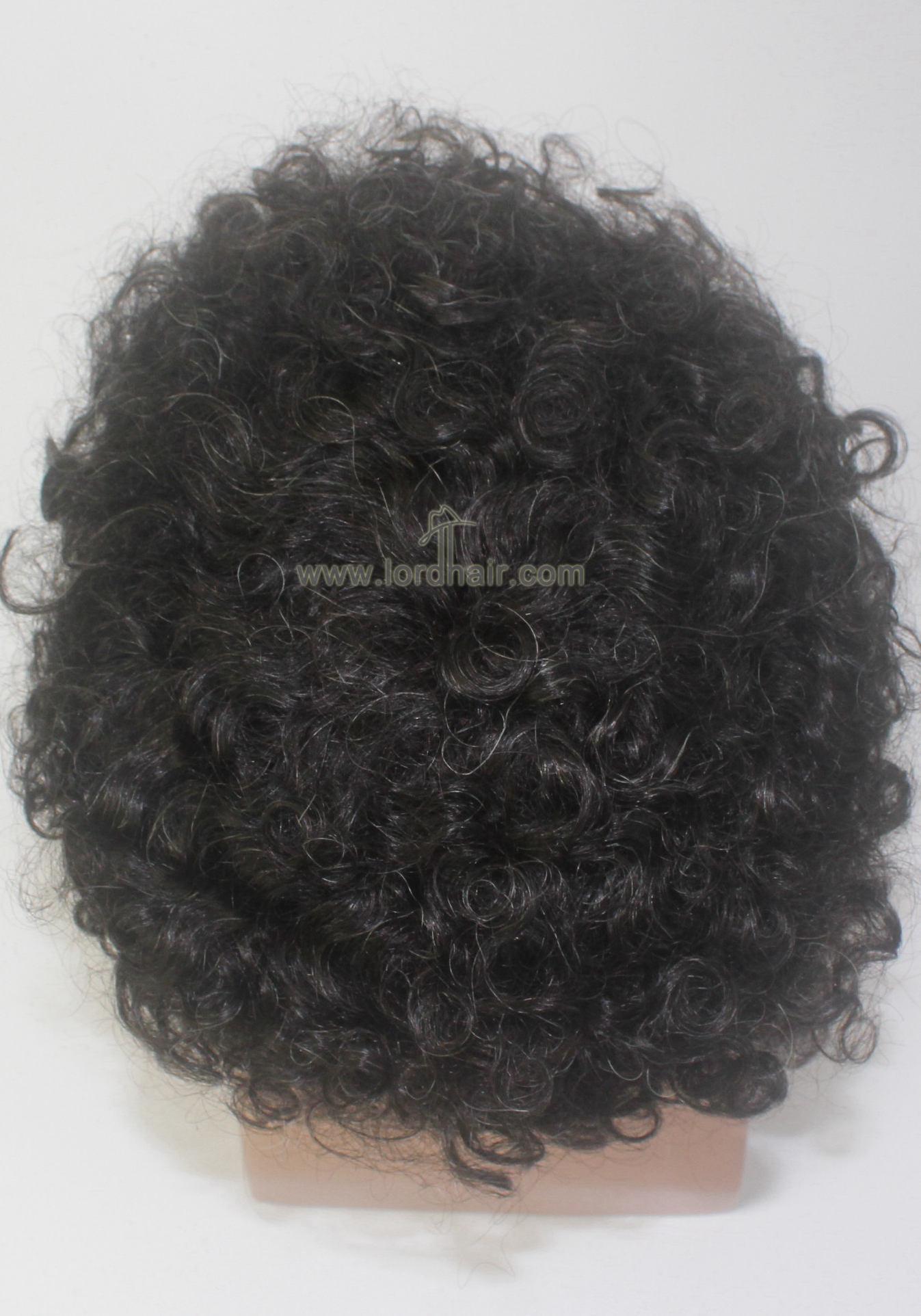YJ1107: French Lace with Thin Skin Base Indian Human Hair Toupee