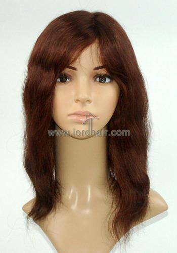 Silk Mono Top Clear Skin Perimeter French Lace Front 100% Human Hair Women Hair System