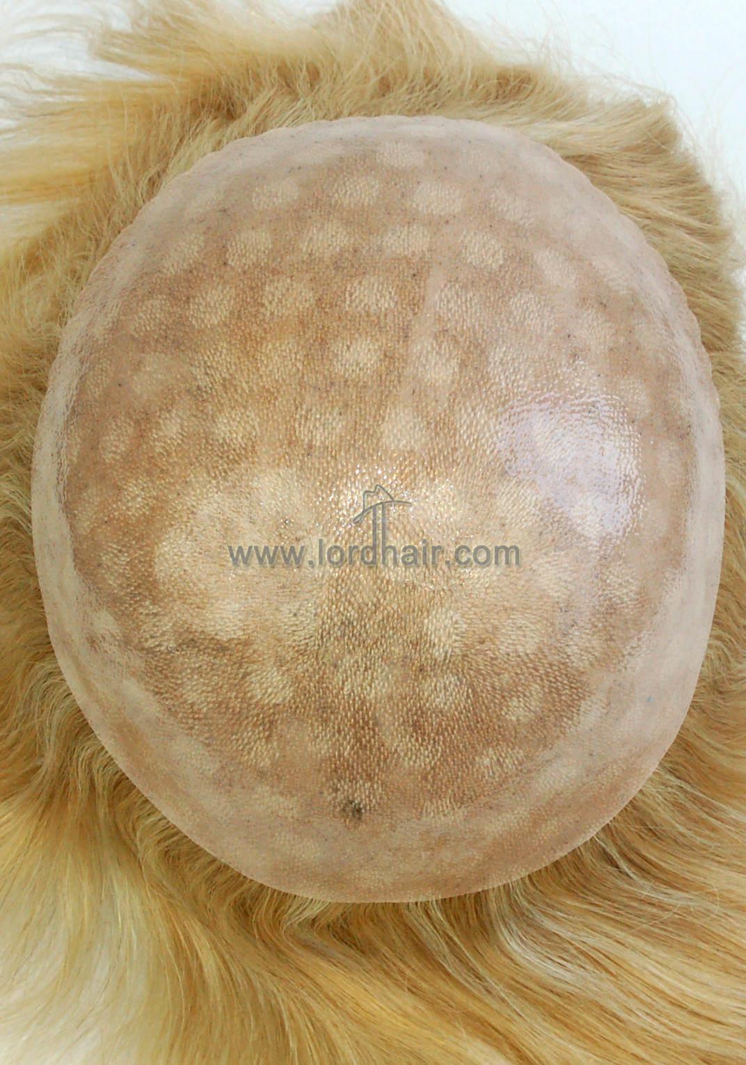 YJ643: Natural Looking Thin Skin Indian Human Hair Replacement System