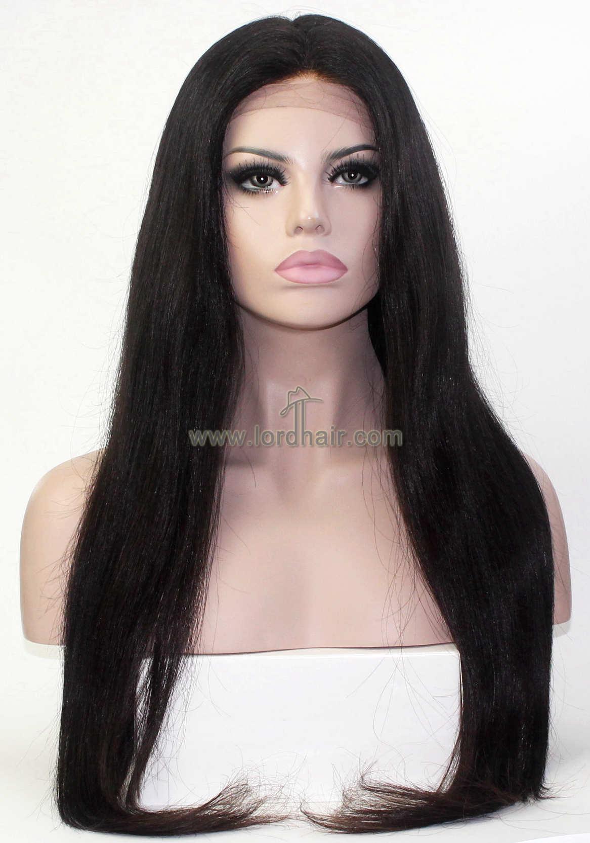 YJ721: Silk Mono Top Lace Front Indian Human Hair Replacement System