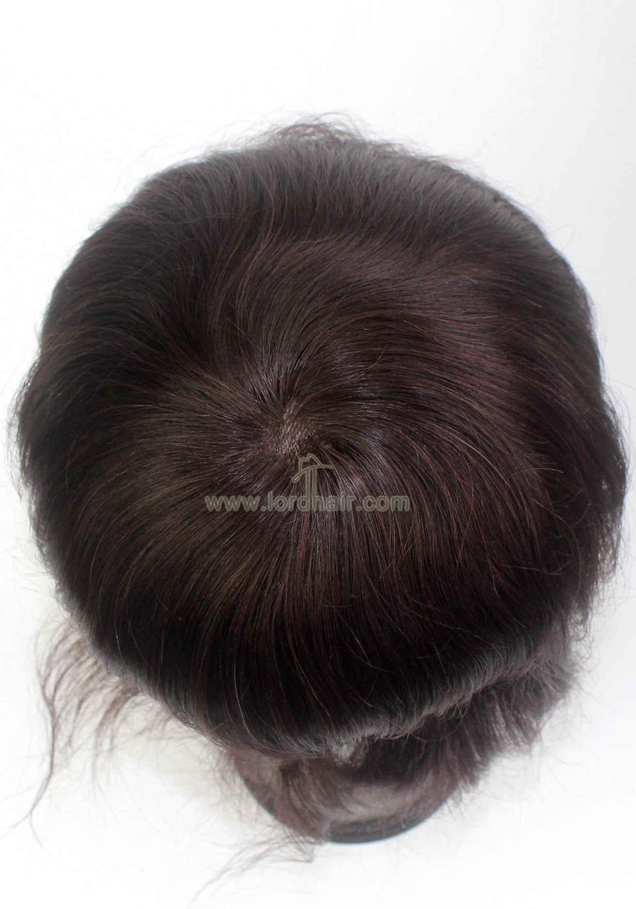YJ874: Super Fine Mono Thin Skin Perimeter Lace Front Hair Replacement
