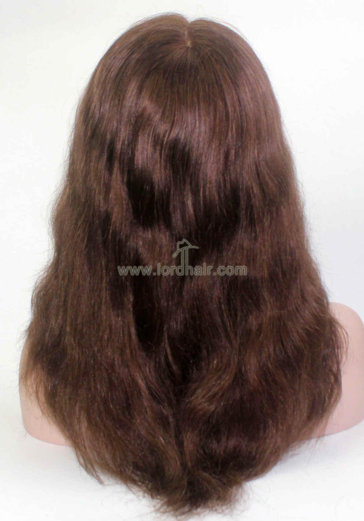 YJ881: Thin Skin Cap Indian Human Hair Lace Front Hair System